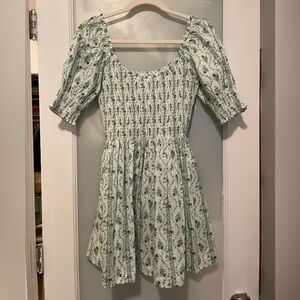 Hill House Green and White Nap Dress